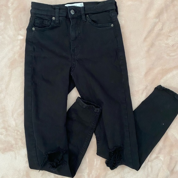 Topshop Black Jamie Jeans Petite - Picture 2 of 4